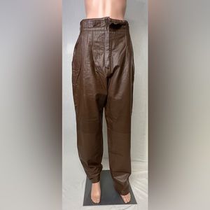 Vintage Toffs Genuine Brown Leather Pants